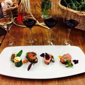 A Sample of a Wine & Food Pairing at Peju Created by Chef Alex Espinoza